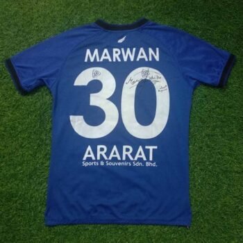 2014 - 15 SABAH FA AWAY MATCH WORN SHIRT MARWAN