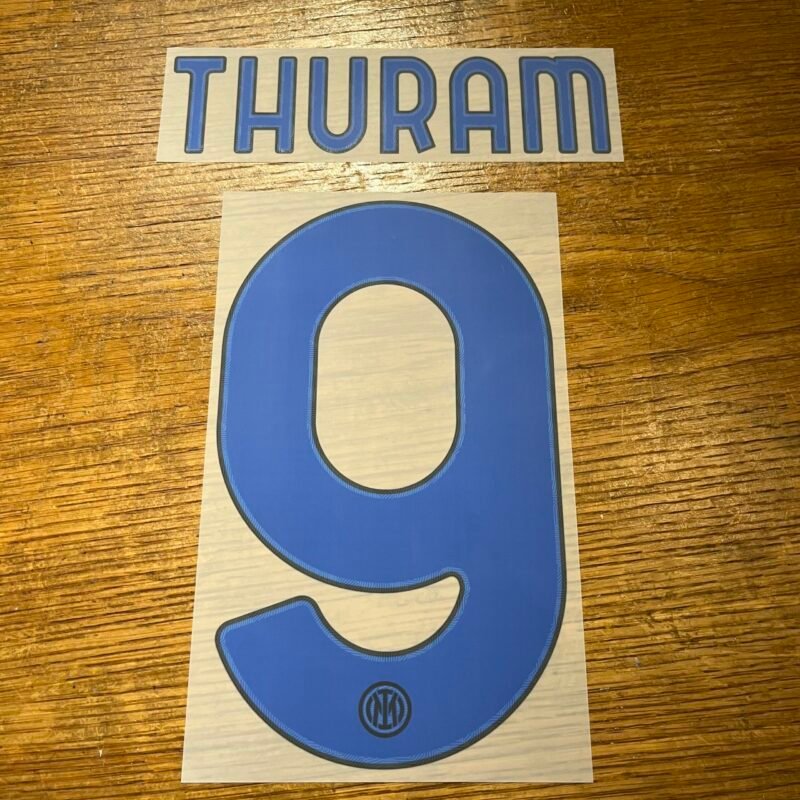 Original 2023 - 24 Inter Milan Away Nameset Thuram