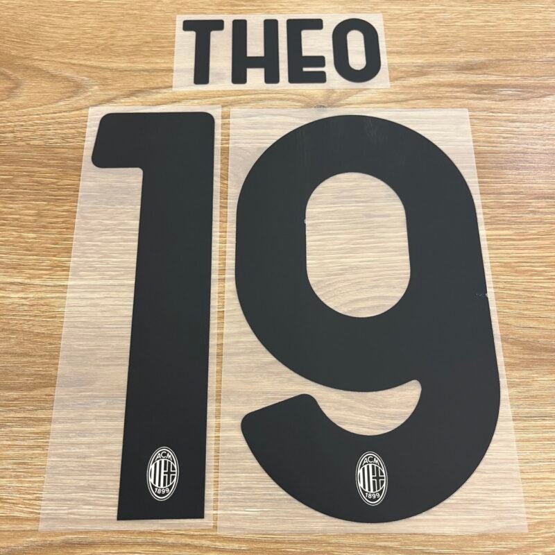 2023 - 24 AC Milan 4th Cream Pleasure Nameset Theo