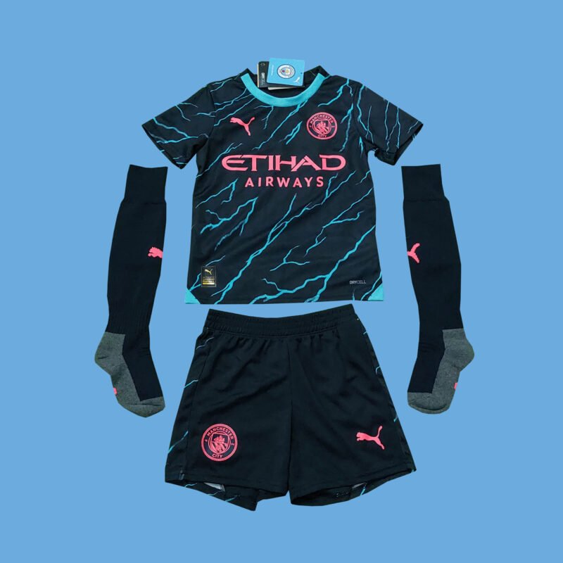 2023 – 24 MANCHESTER CITY THIRD MINI KIT SHIRT