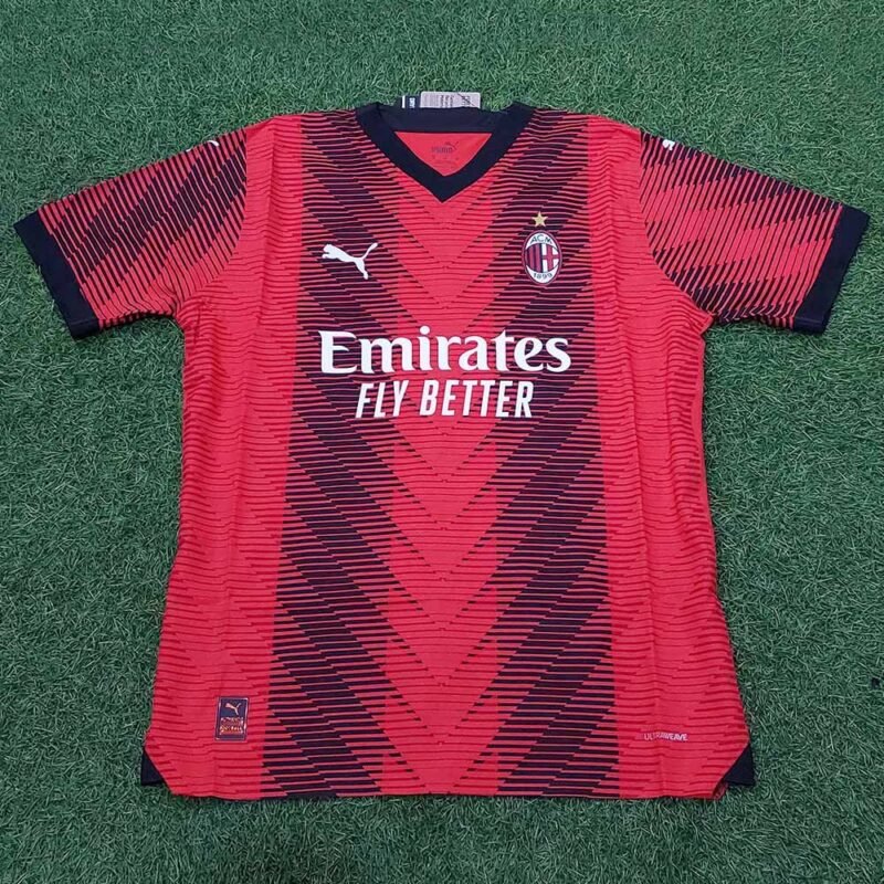 2023 – 24 AC MILAN HOME PLAYER ISSUE SHIRT