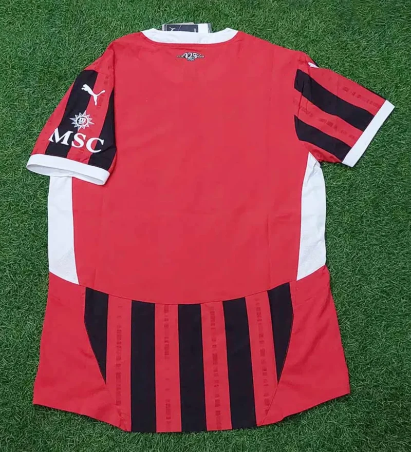 2024 – 25 AC MILAN HOME PLAYER ISSUE SHIRT - Large (W56 L75.5)