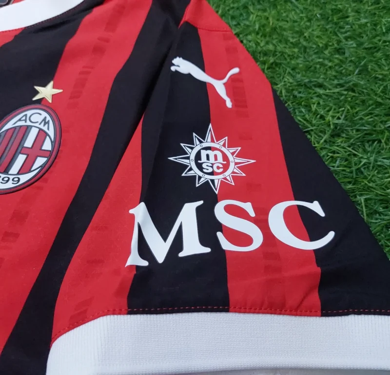 2024 – 25 AC MILAN HOME PLAYER ISSUE SHIRT - Large (W56 L75.5) - Image 2