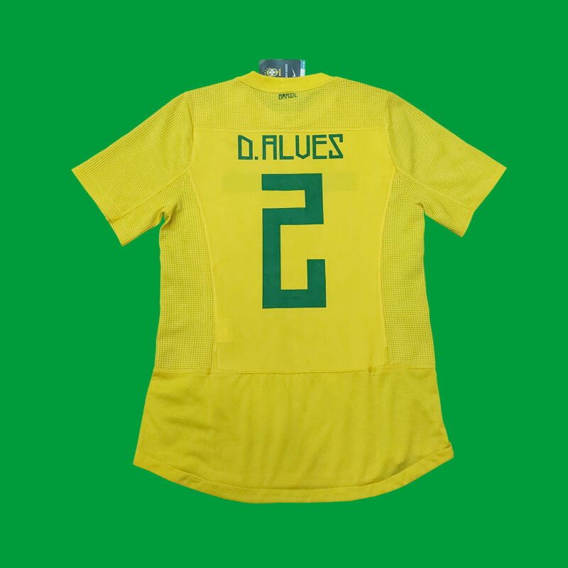 2011 BRAZIL HOME AUTHENTIC P2R SHIRT DANI ALVES