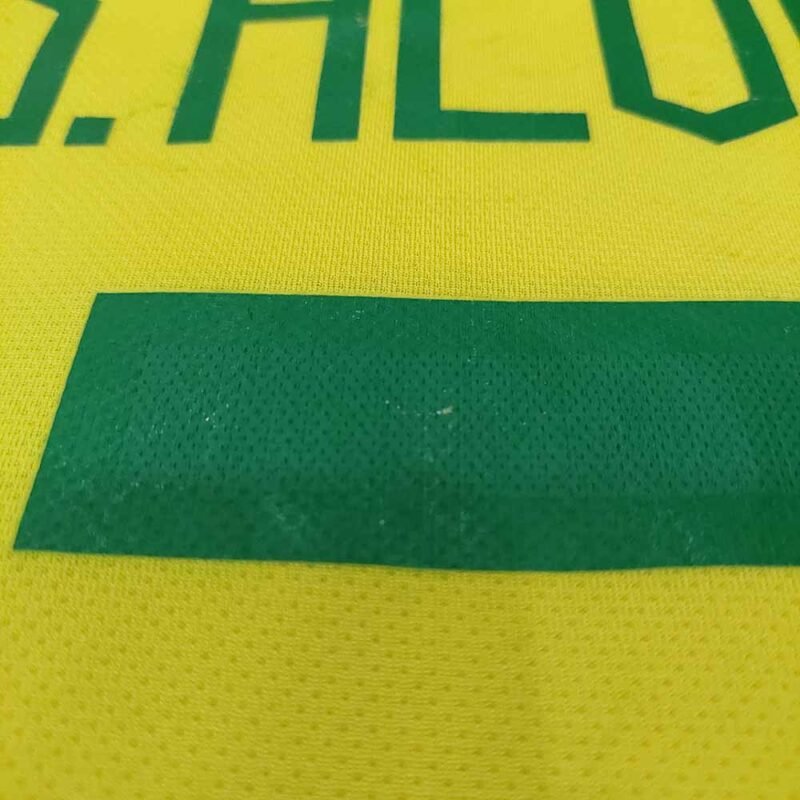 2011 BRAZIL HOME AUTHENTIC P2R SHIRT DANI ALVES - Image 9