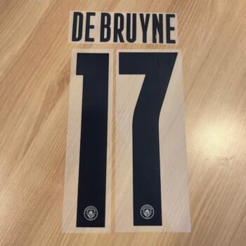 2020 - 21 MANCHESTER CITY THIRD CUP NAMESET DE BRUYNE