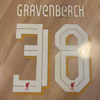 2022 - 24 LIVERPOOL CUP HOME NAMESET GRAVENBERCH