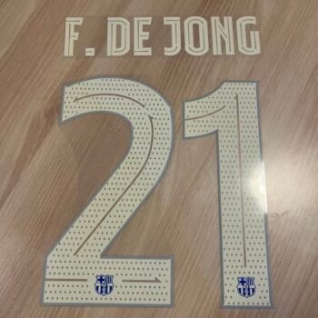 2021 - 22 BARCELONA HOME CUP NAMESET DE JONG