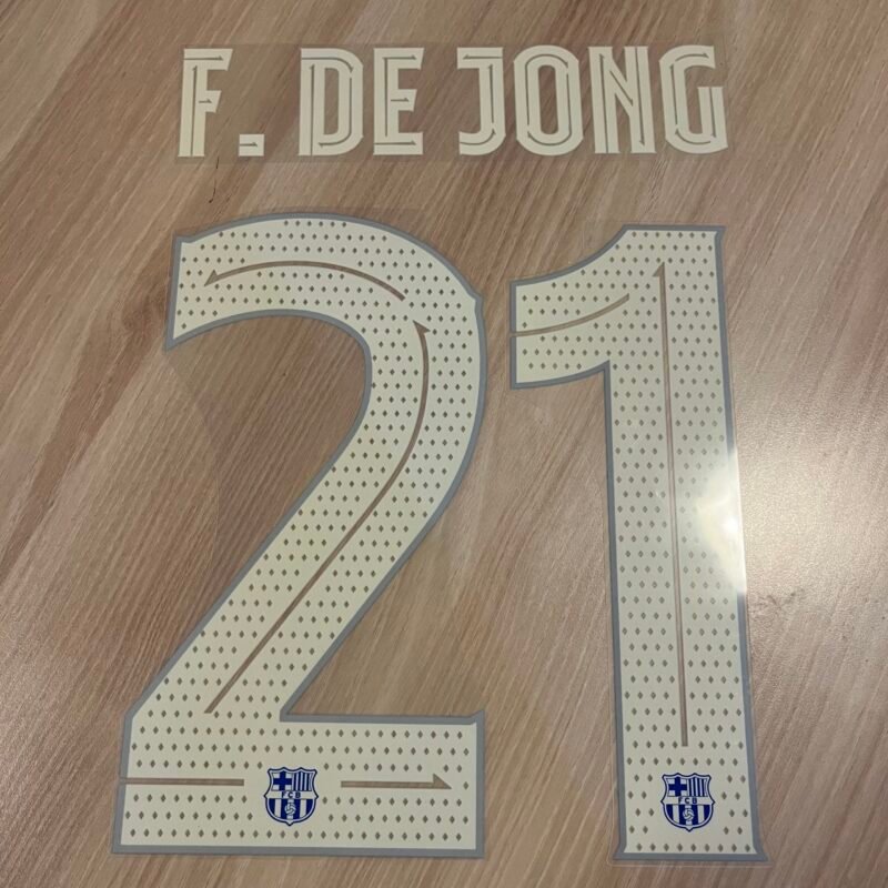 2021 - 22 BARCELONA HOME CUP NAMESET DE JONG