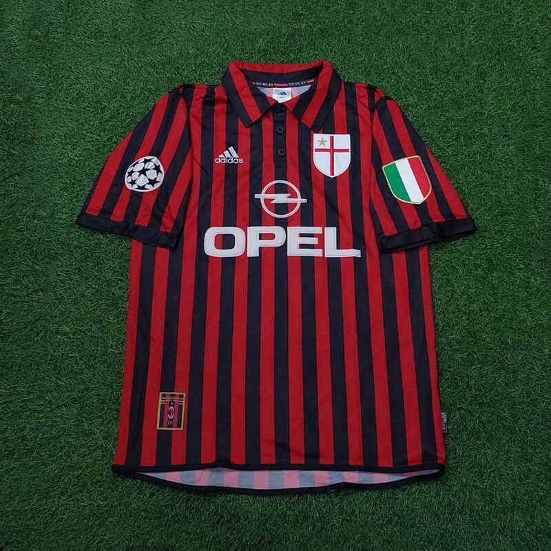1999 – 00 AC MILAN HOME CENTENARY SHIRT SHEVCHENKO - Image 2