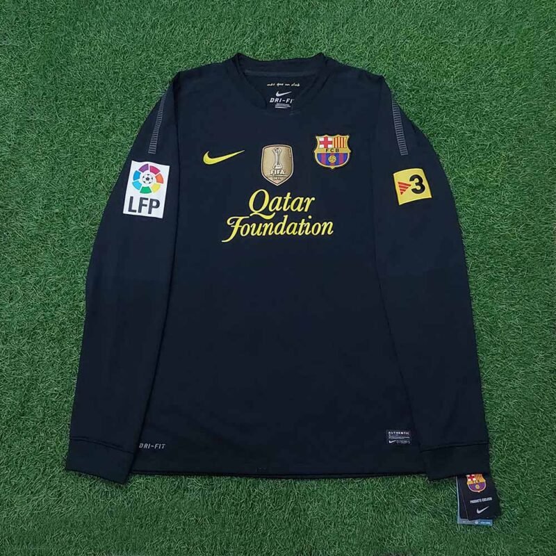 2011 – 12 BARCELONA AWAY LS SHIRT PIQUE - Image 2