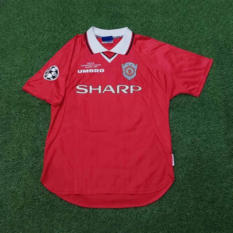 1999 – 00 MANCHESTER UNITED HOME UCL SHIRT SHERINGHAM - Image 2