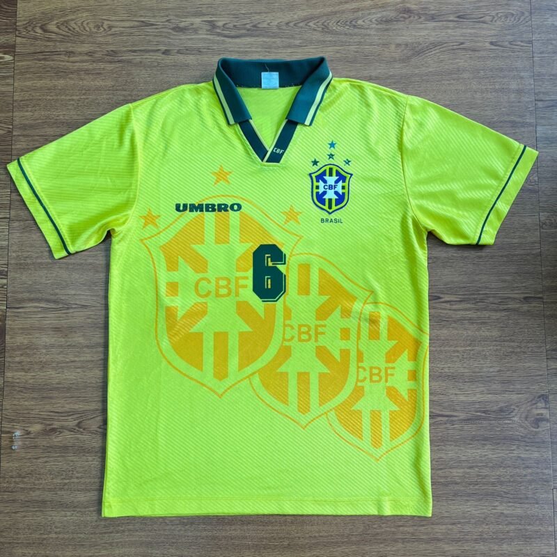 1994 - 95 BRAZIL HOME SHIRT ROBERTO CARLOS - Image 2