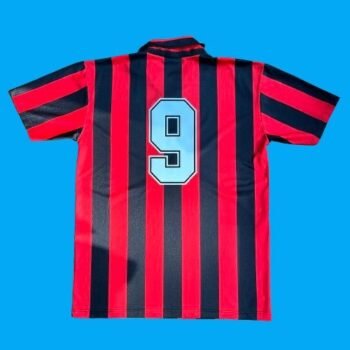 1993 - 94 AC MILAN HOME SHIRT #9 ( VAN BASTEN )