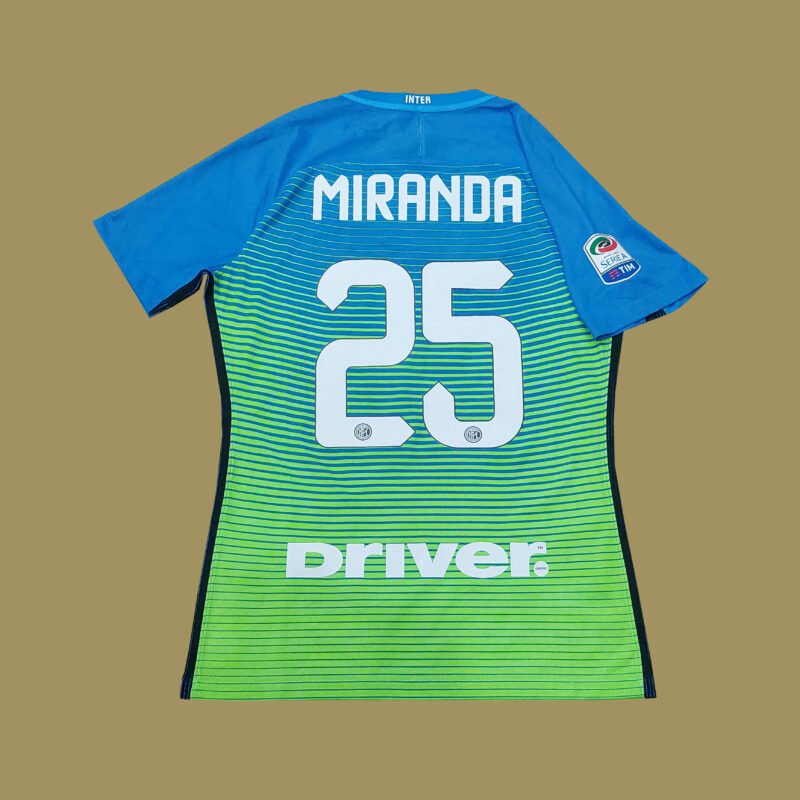 2016 – 17 INTER MILAN THIRD PLAYER ISSUE SHIRT MIRANDA