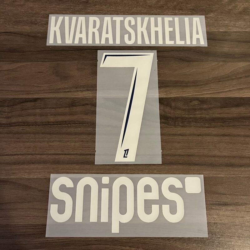 2024 - 25 PARIS ST GERMAIN 4TH NAMESET KVARATSKHELIA + SNIPES SPONSOR