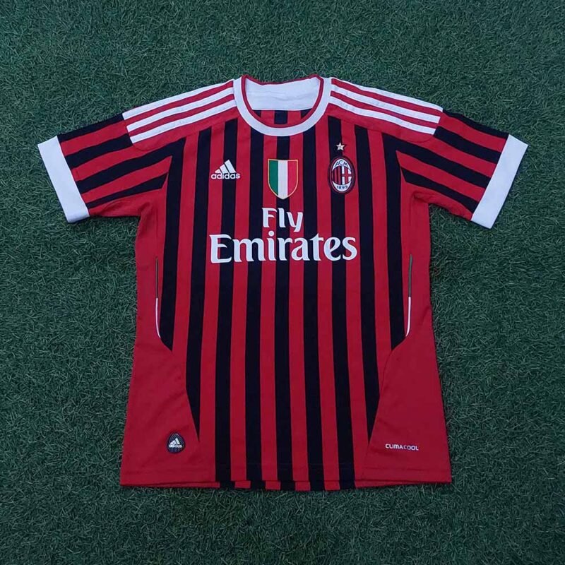 2011 – 12 AC MILAN HOME BOYS SHIRT IBRAHIMOVIC - Image 2