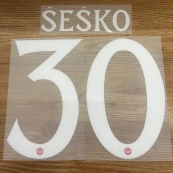 2025 - 26 MANCHESTER UNITED HOME CUP NAMESET SESKO