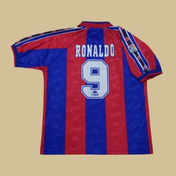 1996 – 97 BARCELONA HOME PLAYER ISSUE SHIRT RONALDO