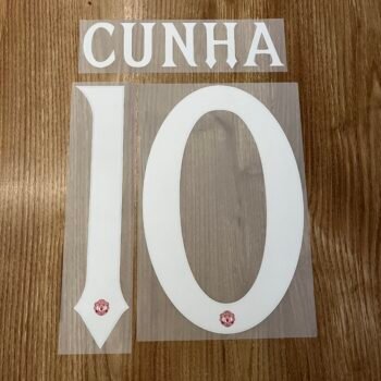 2025 - 26 MANCHESTER UNITED HOME CUP NAMESET CUNHA