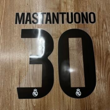 2025 - 26 REAL MADRID HOME CUP NAMESET MASTANTUONO