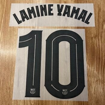 2025 - 26 BARCELONA AWAY CUP NAMESET LAMINE YAMAL
