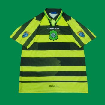1997 – 98 CELTIC HOME MATCH WORN SHIRT #18