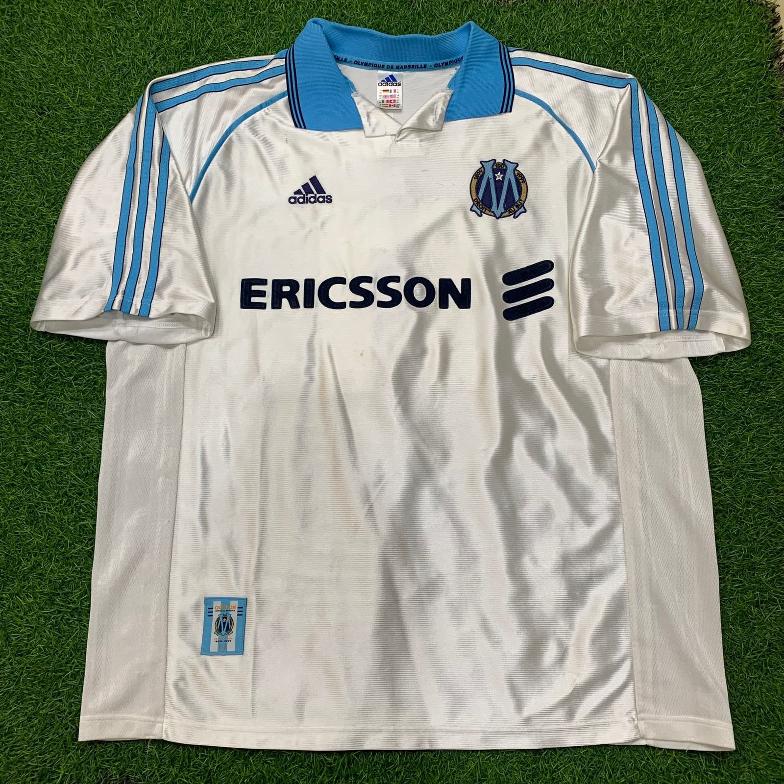 1998 - 99 OLYMPIQUE MARSEILLE HOME SHIRT RAVANELLI - Image 2