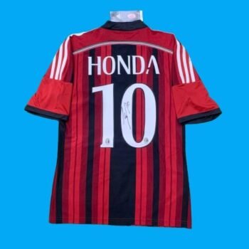 2014 - 2015 AC MILAN HOME SHIRT HONDA SIGNED AUTOGRAPH