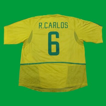 2002 BRAZIL HOME SHIRT ROBERTO CARLOS