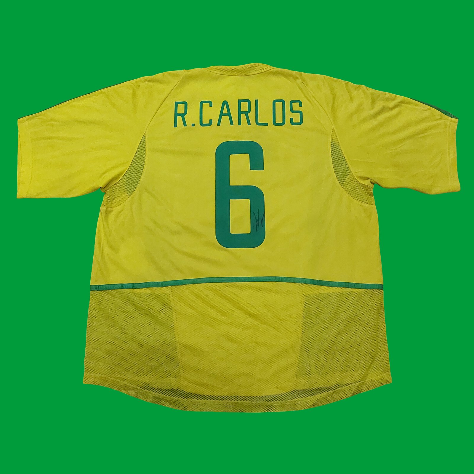 2002 BRAZIL HOME SHIRT ROBERTO CARLOS