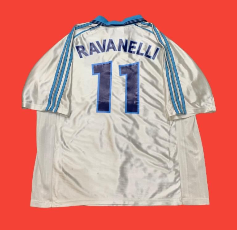 1998 - 99 OLYMPIQUE MARSEILLE HOME SHIRT RAVANELLI