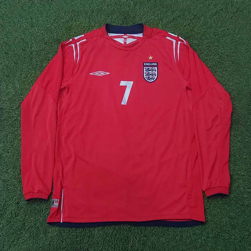 2004 ENGLAND AWAY LS SHIRT BECKHAM - Image 2