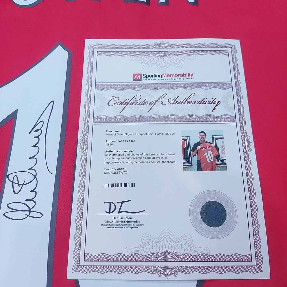 2000 – 02 LIVERPOOL HOME REPRO SHIRT OWEN - Image 5