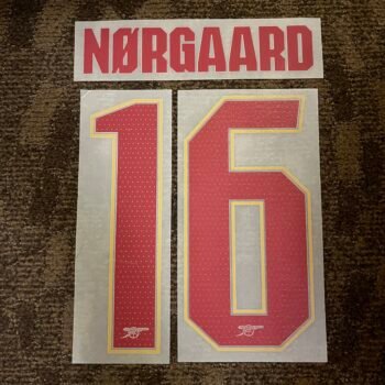 2025 - 26 ARSENAL THIRD CUP NAMESET NORGAARD