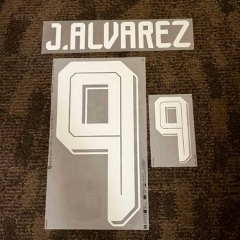 2026 - 28 ARGENTINA AWAY NAMESET JULIAN ALVAREZ
