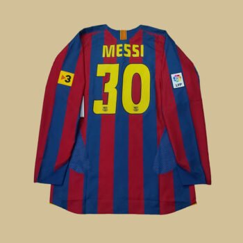 2005 – 06 BARCELONA HOME LS REISSUE SHIRT MESSI