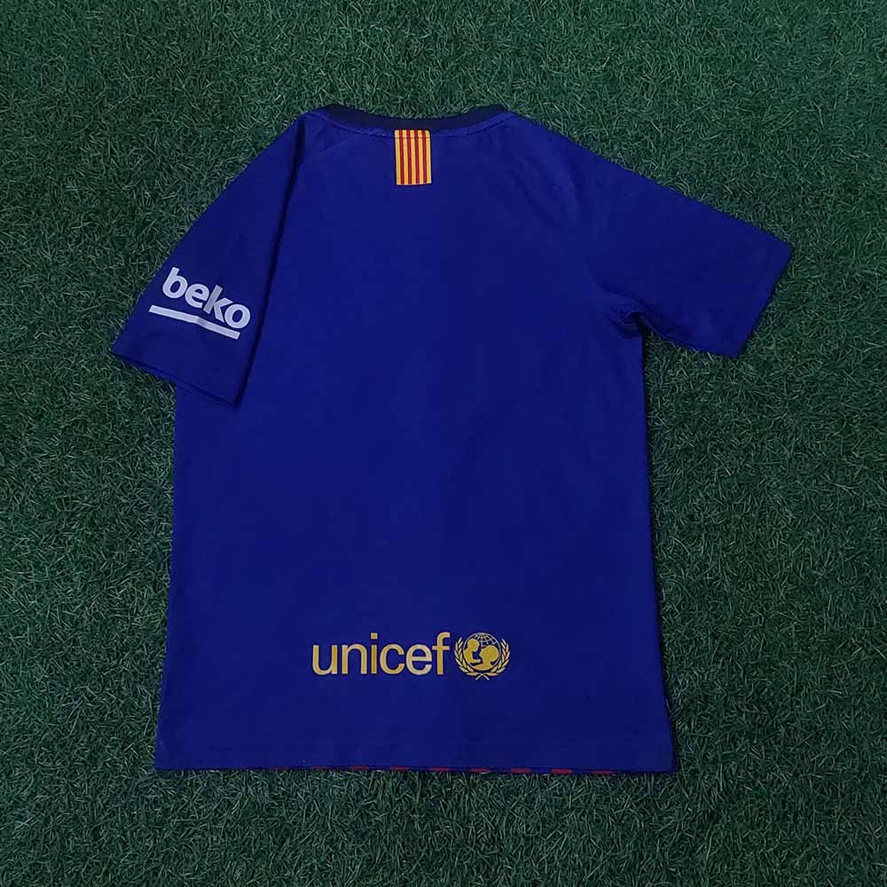 2018 – 19 BARCELONA HOME BOYS SUPPORTER VERSION SHIRT - Image 2