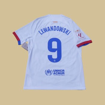 2023 – 24 BARCELONA AWAY SHIRT LEWANDOWSKI
