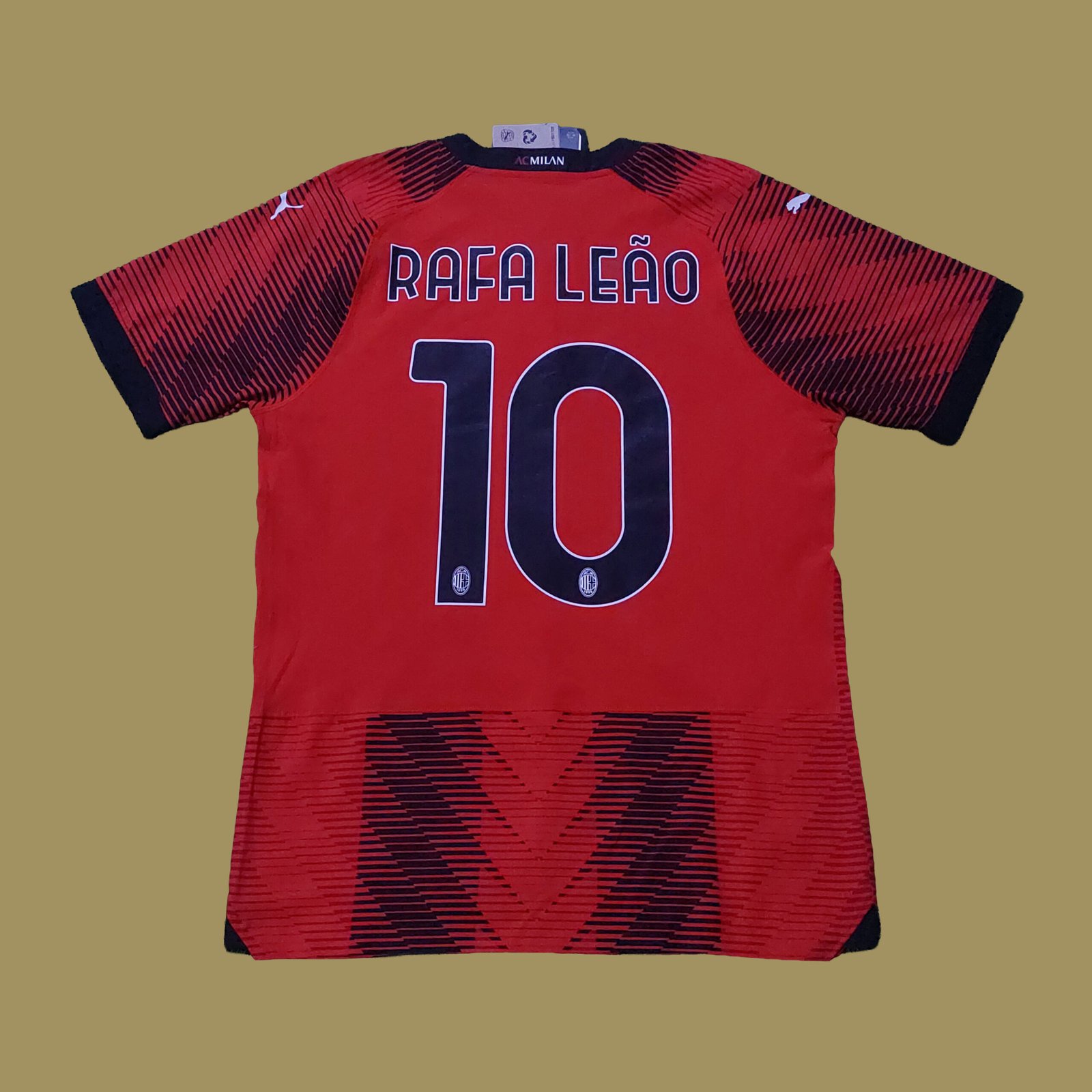 2023 – 24 AC MILAN HOME PLAYER ISSUE SHIRT RAFAEL LEÃO