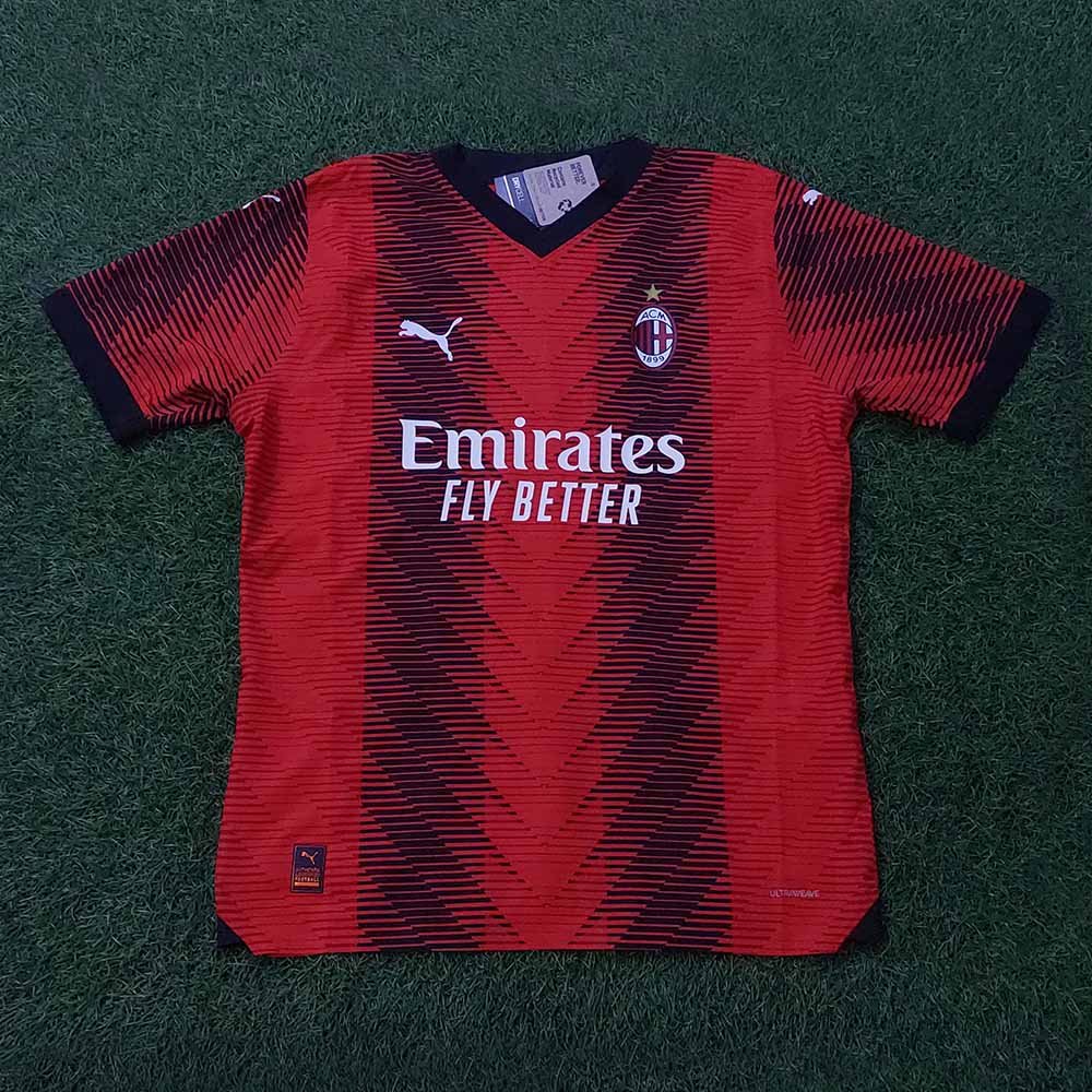 2023 – 24 AC MILAN HOME PLAYER ISSUE SHIRT RAFAEL LEÃO - Image 2