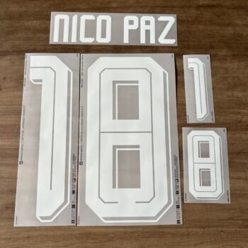 2026 - 28 ARGENTINA AWAY NAMESET NICO PAZ