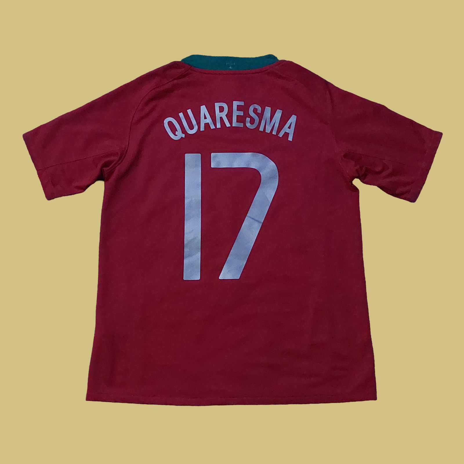 2008 PORTUGAL HOME BOYS SHIRT QUARESMA