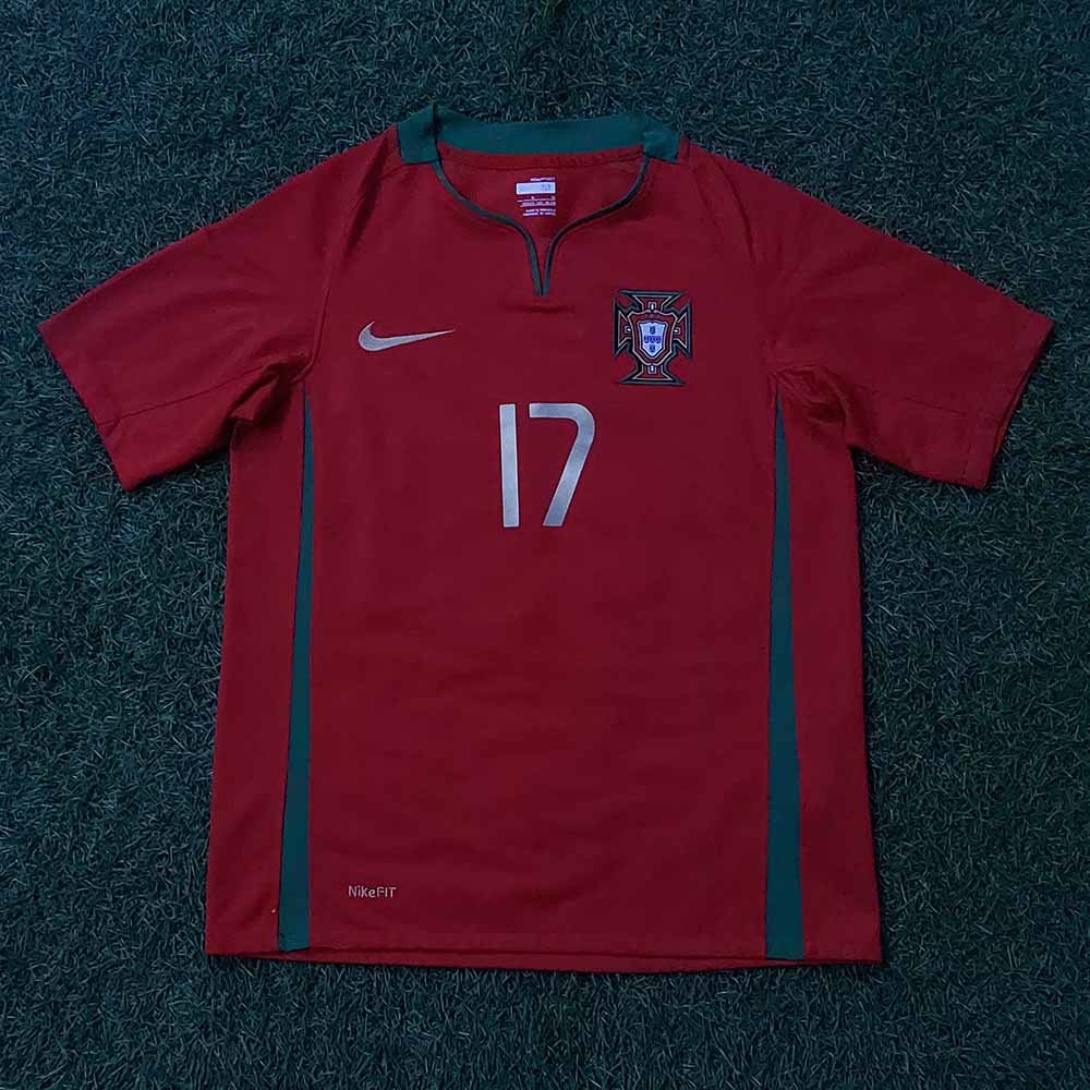2008 PORTUGAL HOME BOYS SHIRT QUARESMA - Image 2